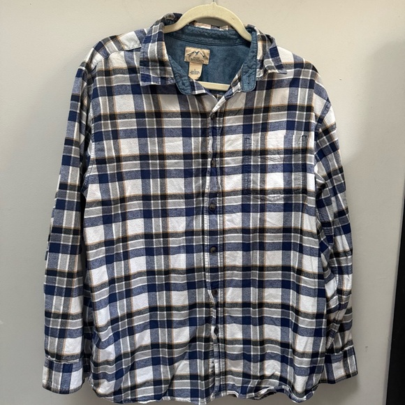Blue Mountain Other - Blue Mountain Flannel Shirt Blue Plaid Mens Large